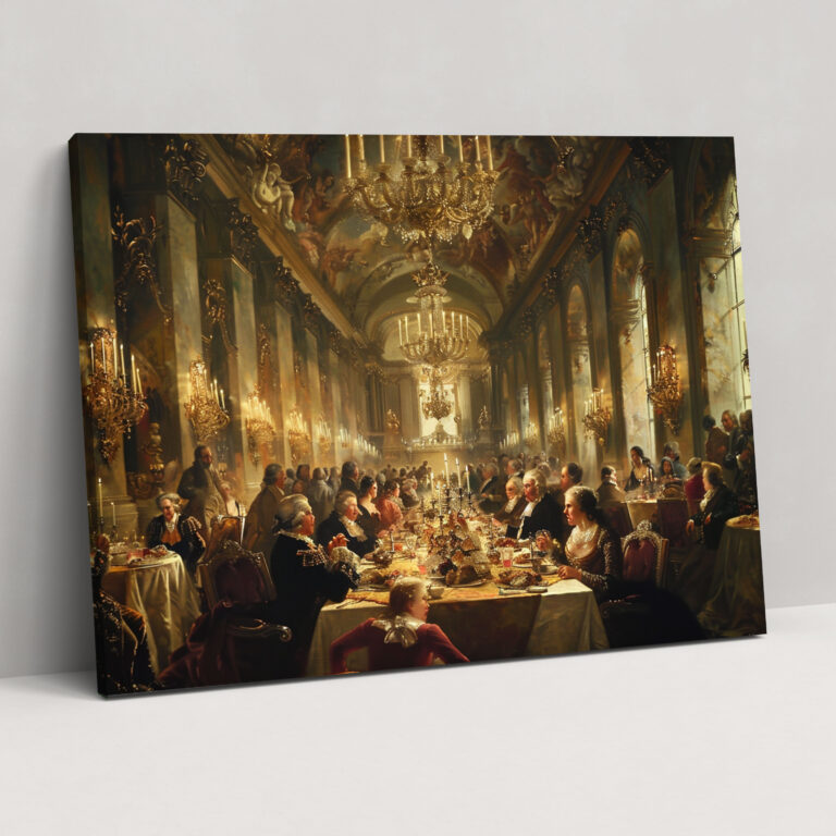 Rococo Dinner Party Wall Decoration - Rococo, Wall Decoration, Canvas Wall Art, Canvas Print