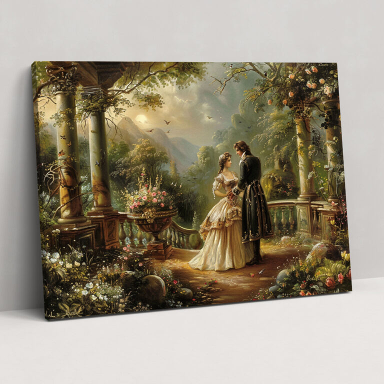 Rococo Lovers Canvas Print - Rococo, Canvas Print, Rococo Style Painting, Home Decoration
