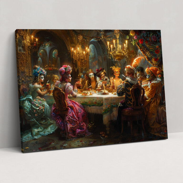 Rococo Masquerade Wall Art - Rococo, Wall Art, Wall Decoration, Canvas