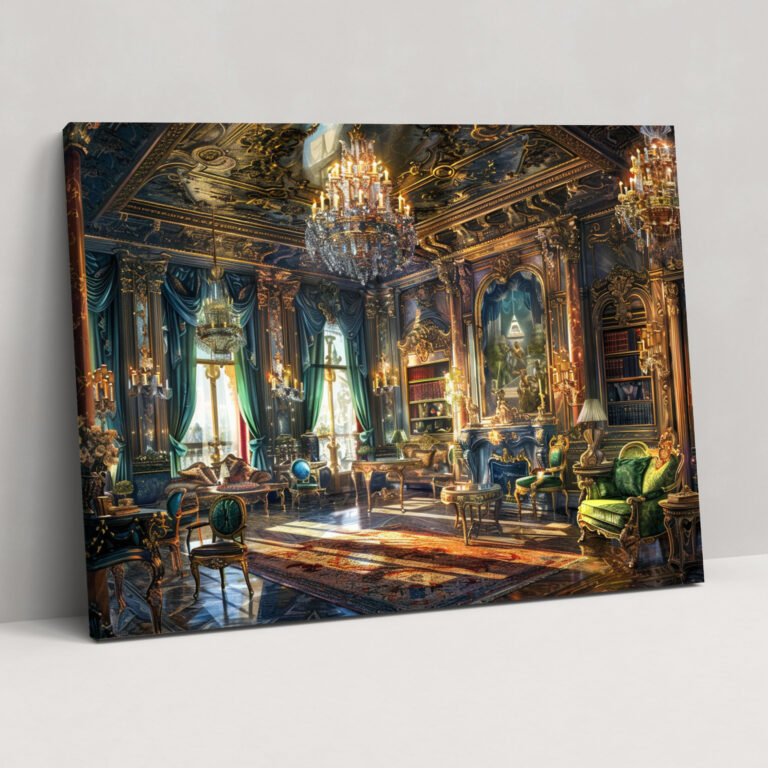 Rococo Style Painting Canvas Print - Rococo, Canvas, Home Decoration, Canvas Print