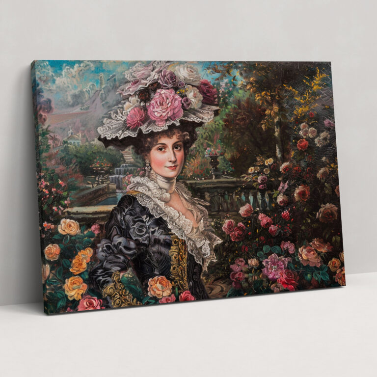Rococo Style Painting Canvas Print - Rococo, Canvas, Rococo Style Painting, Canvas Print
