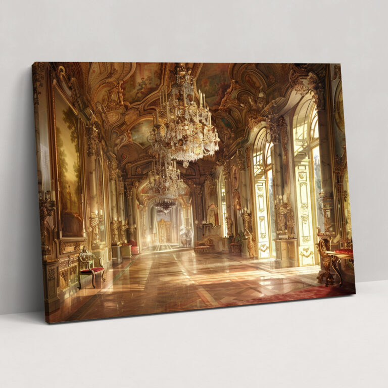 Rococo Style Painting Canvas Print - Rococo, Canvas, Canvas Wall Art, Home Decoration