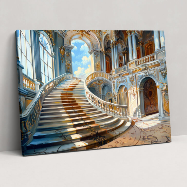 Rococo Style Painting Canvas Print - Rococo, Canvas Wall Art, Rococo Style Painting, Wall Decoration