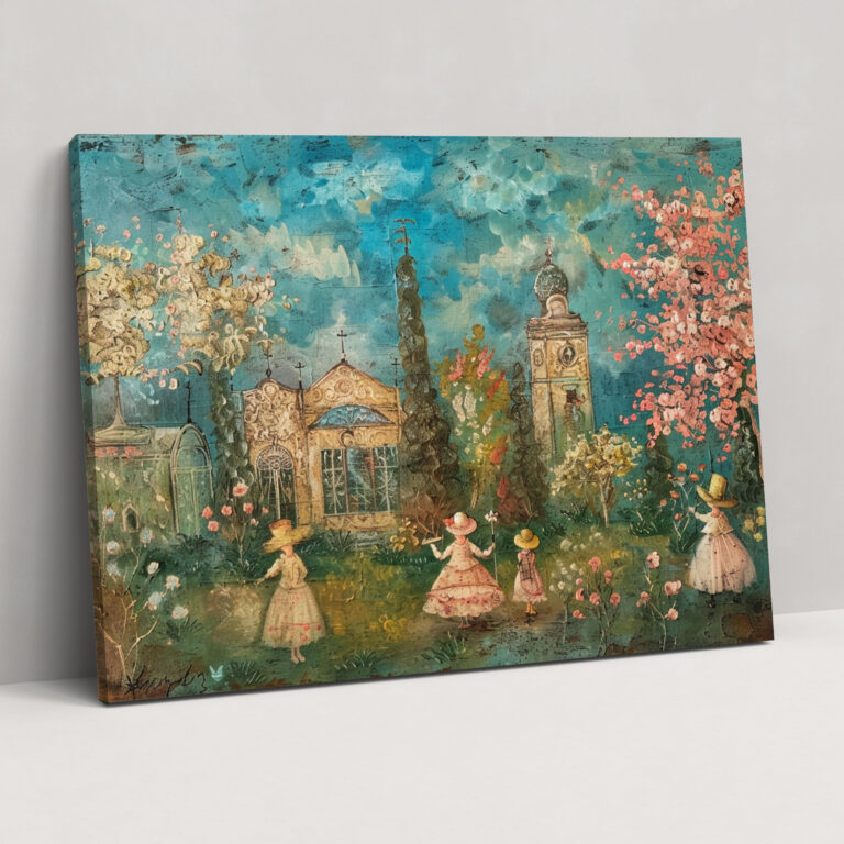 Whimsical Rococo Style Painting Wall Art - Rococo, Rococo Style Painting, Canvas, Canvas Wall Art