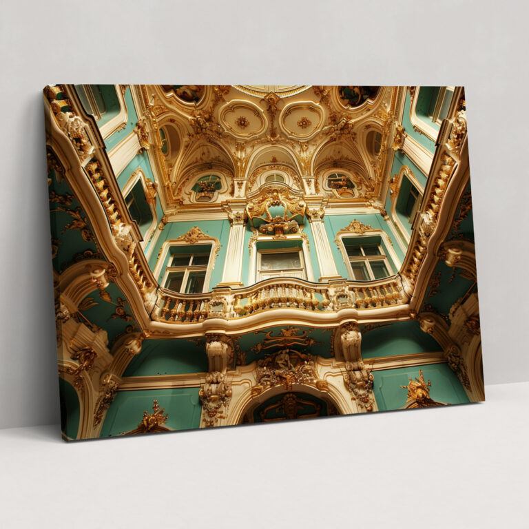 Ornate Rococo Style Painting Wall Decoration - Rococo, Canvas, Rococo Style Painting, Canvas Wall Art