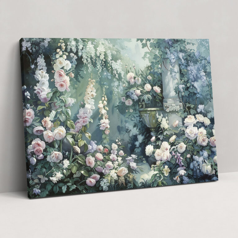 Serene Rococo Style Painting Wall Art - Rococo, Wall Art, Canvas, Home Decoration