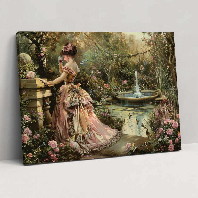 Rococo Style Painting Canvas Print - Rococo, Canvas Wall Art, Wall Art, Home Decoration