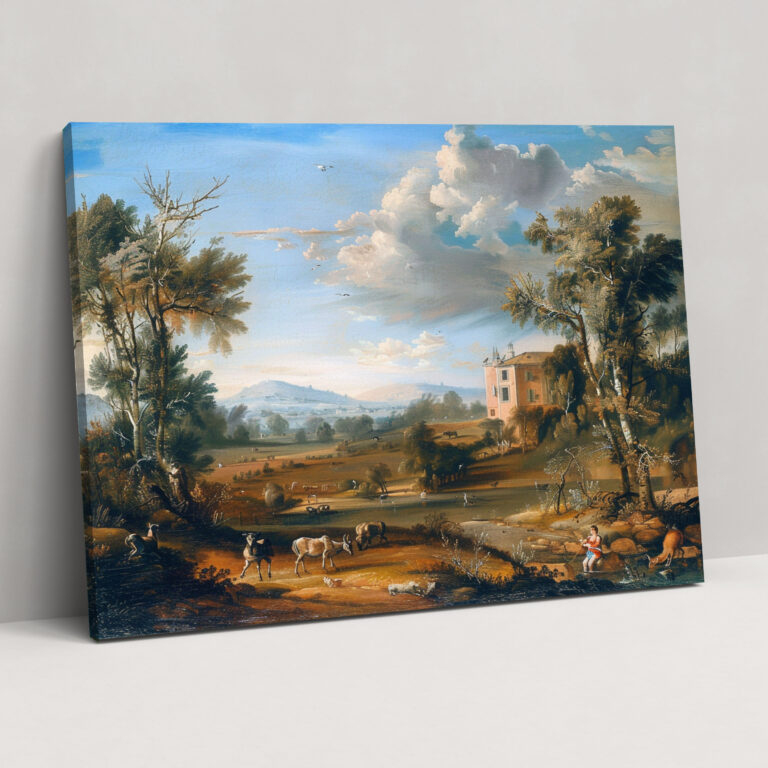 Rococo Style Painting Canvas Print - Rococo, Home Decoration, Canvas, Wall Decoration