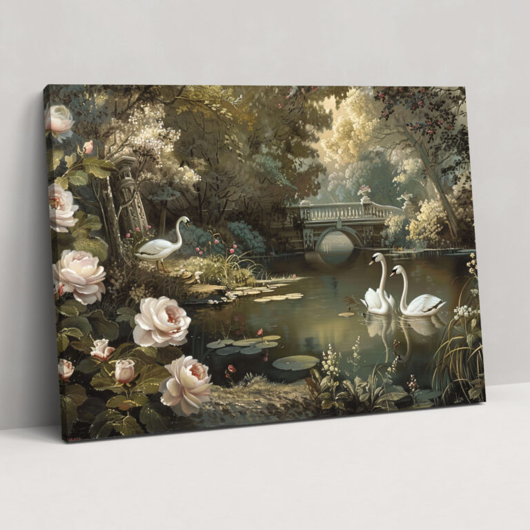 Rococo Style Painting Wall Decoration - Rococo, Canvas Wall Art, Floral Motifs, Rococo Style Painting