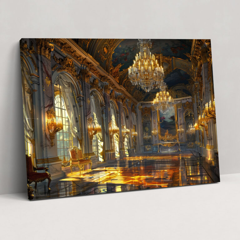 Rococo Style Painting Wall Art - Rococo, Wall Decoration, Palace Interior, Home Decoration