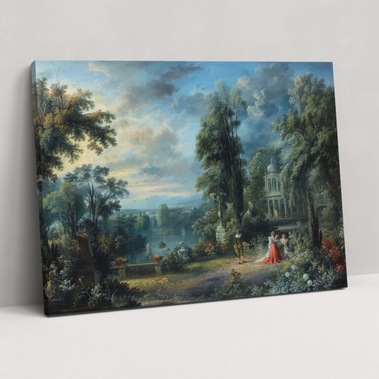 Rococo Style Painting Canvas Print - Rococo, Home Decoration, Wall Decoration, Rococo Style Painting