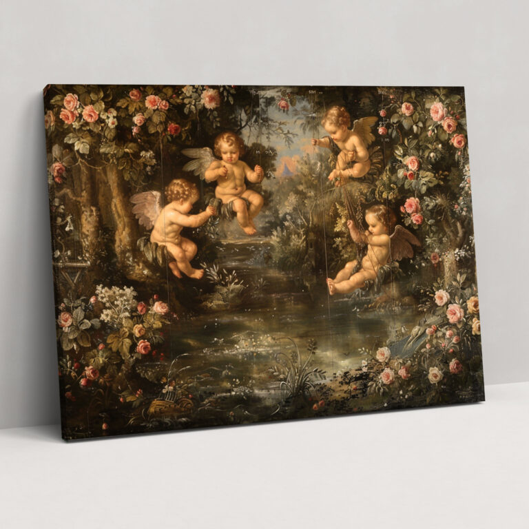 Rococo Style Painting Wall Art - Rococo, Canvas Print, Canvas Wall Art, Wall Decoration
