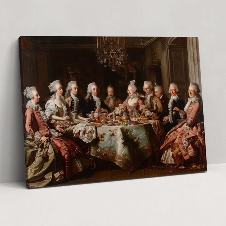 Rococo Style Painting Canvas Print - Rococo, Wall Decoration, Wall Art, Canvas Wall Art