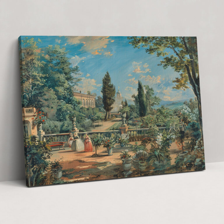 Rococo Style Painting Canvas Print - Rococo, Home Decoration, Canvas Wall Art, Wall Decoration