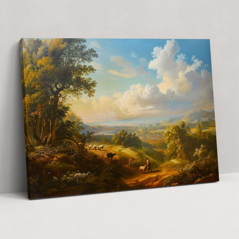 Rococo Style Painting Canvas Print - Rococo, Home Decoration, Canvas, Wall Art