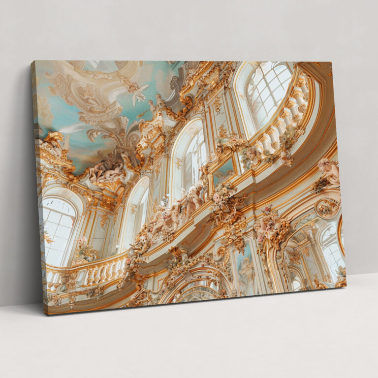 Rococo Style Painting Wall Decoration - Rococo, Wall Art, Canvas, Rococo Style Painting