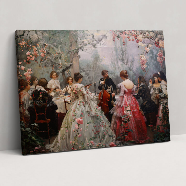 Rococo Style Painting Canvas Print - Rococo, Rococo Style Painting, Canvas Wall Art, Wall Art