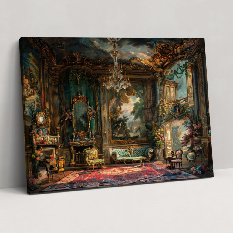 Rococo Style Painting Wall Art - Rococo, Canvas Wall Art, Canvas Print, Rococo Style Painting