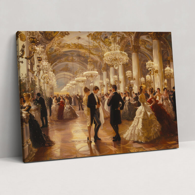 Rococo Style Painting Canvas Print - Rococo, Canvas Wall Art, Home Decoration, Canvas Print