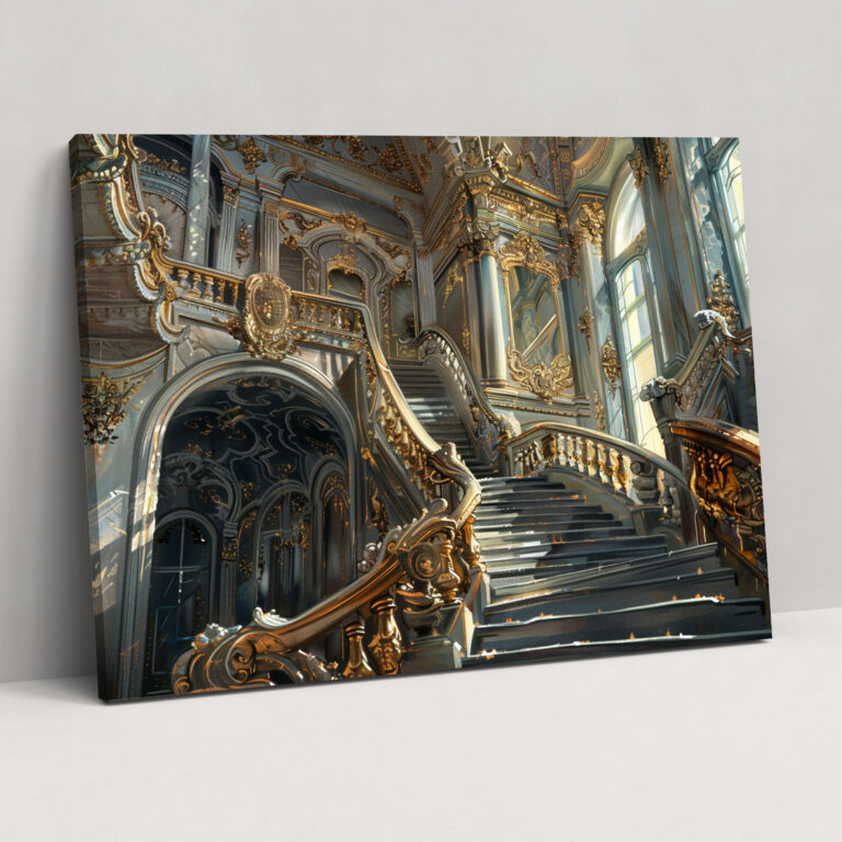 Rococo Style Painting Canvas Print - Rococo, Rococo Style Painting, Wall Decoration, Home Decoration
