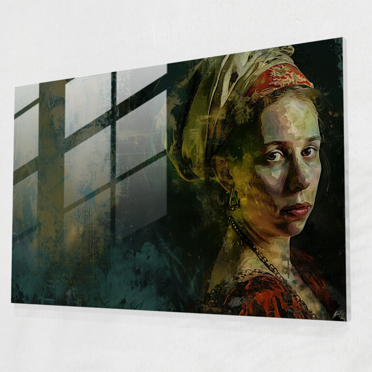 Rembrandt Glass Art - Dramatic Portrait Of A Woman - Rembrandt, Modern Art, Dramatic, Woman