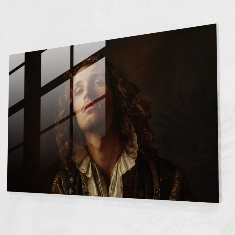Rembrandt Glass Wall Art - Dramatic Portrait - Rembrandt, Wall Decoration, Glass Art, Glass Wall Art