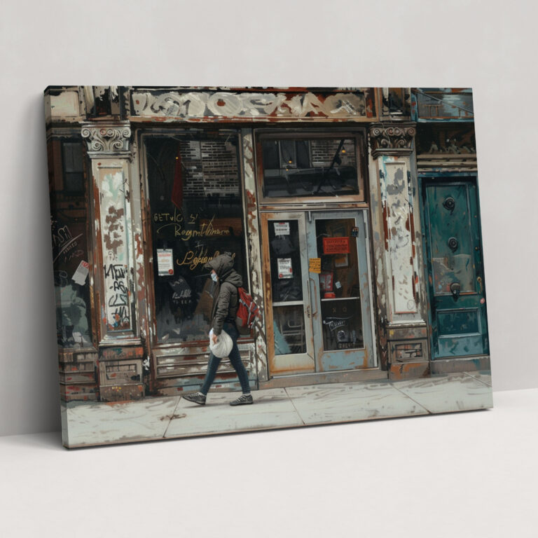 Realism Urban Scene Canvas Print - Realism, Home Decoration, Canvas, Realism