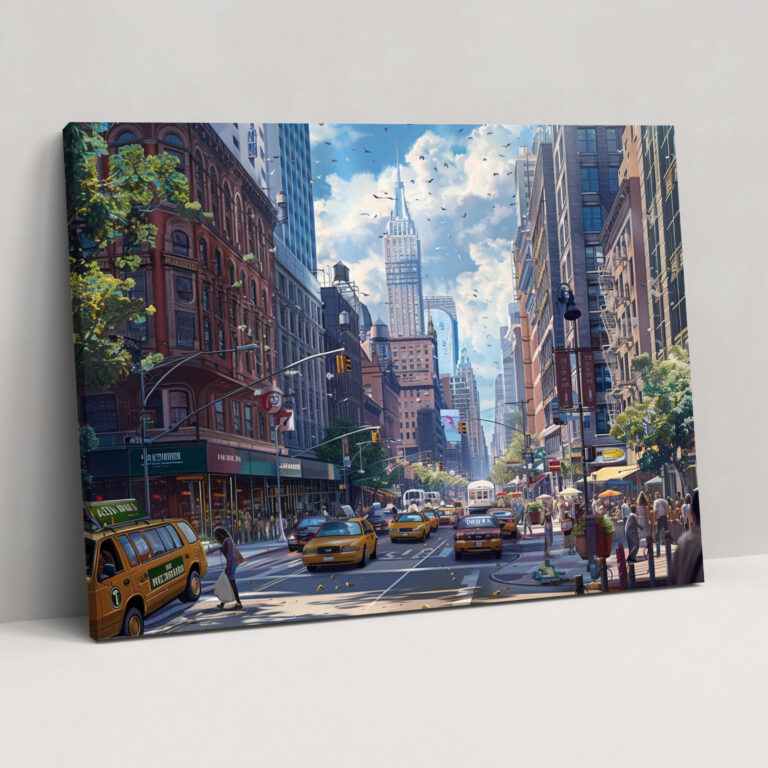 Realism City Street Canvas Print - Realism, Sophistication, City Street, Realism