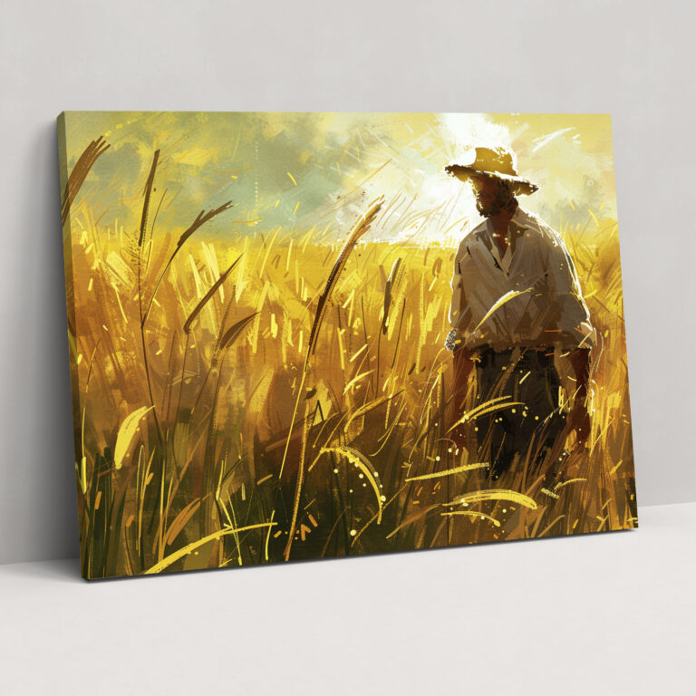 Realism Canvas Print - Farmer In Field - Realism, Canvas Wall Art, Wall Decoration, Canvas