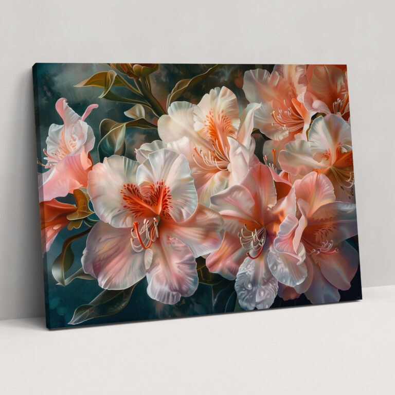 Realism Canvas Print - Blooming Flowers - Realism, Wall Art, Canvas, Home Decoration