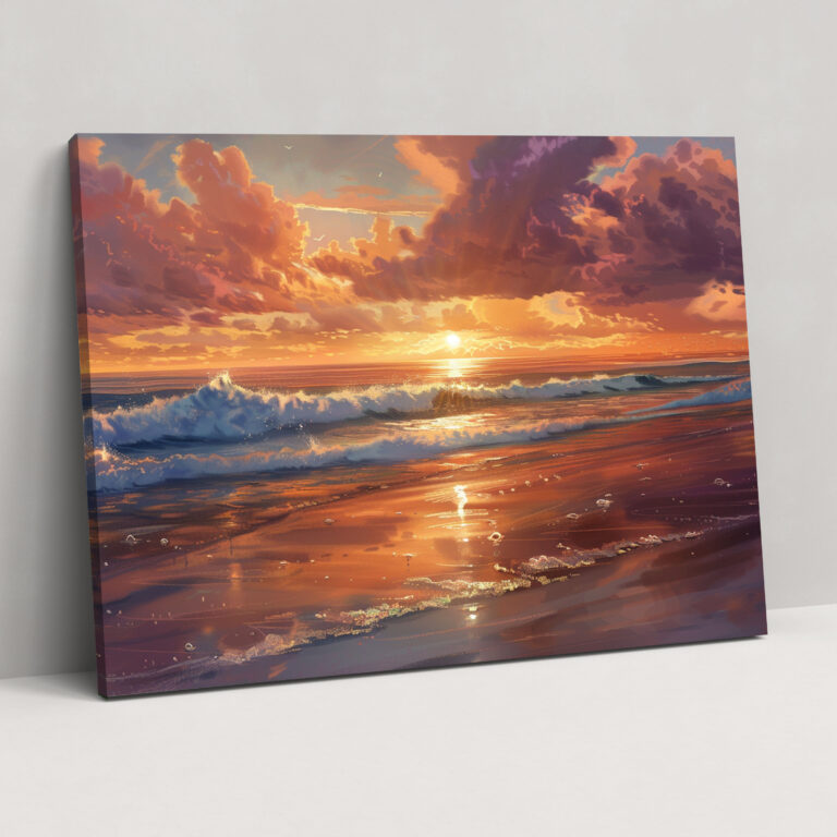 Realism Wall Decoration - Beach Sunset - Realism, Canvas Wall Art, Canvas, Wall Decoration