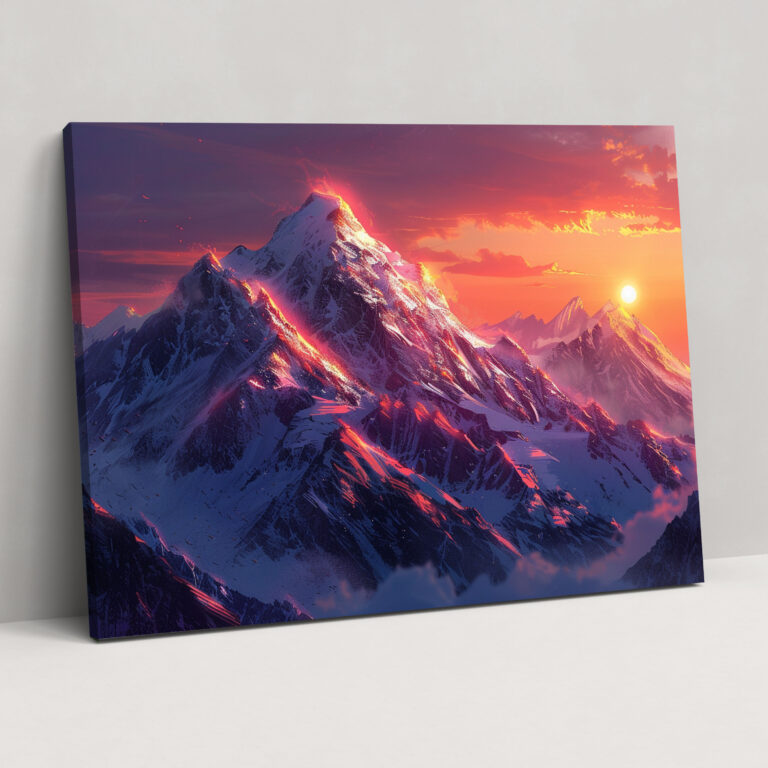 Realism Canvas Print - Mountain Landscape Sunrise - Realism, Canvas Print, Home Decoration, Canvas