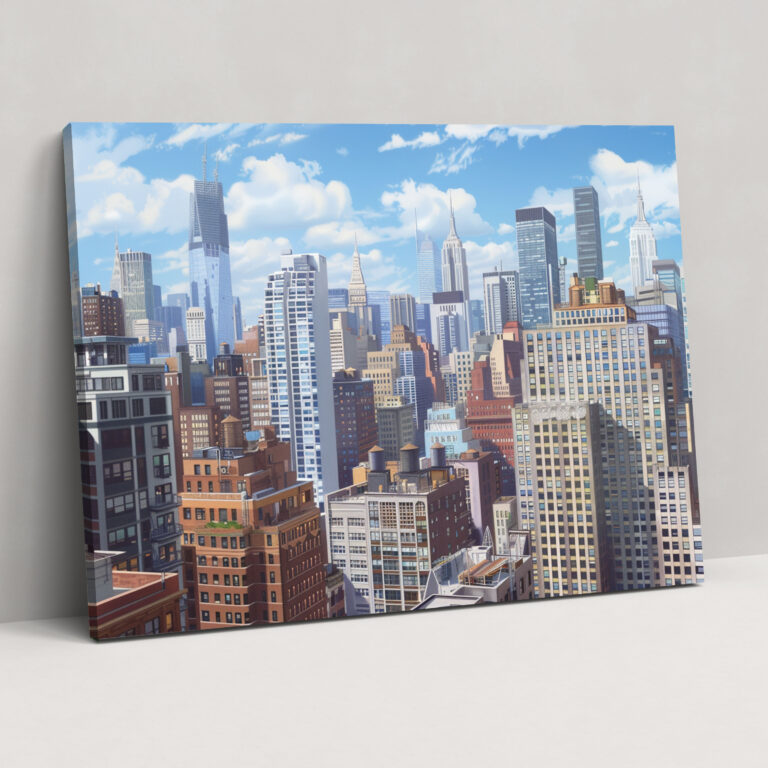 Realism Canvas Print Wall Art - Urban Cityscape Skyscrapers - Realism, Canvas Wall Art, Home Decoration, Realism