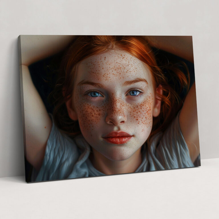 Realism Wall Decoration: Freckled Beauty - Realism, Realism, Portrait, Girl