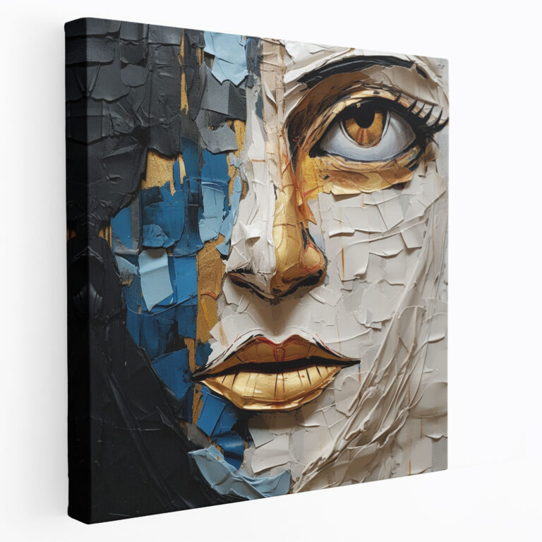 Rejection Mixed Media Canvas Print - Rejection, Abstract Mixed Media Artwork, Canvas Print, Torn Paper