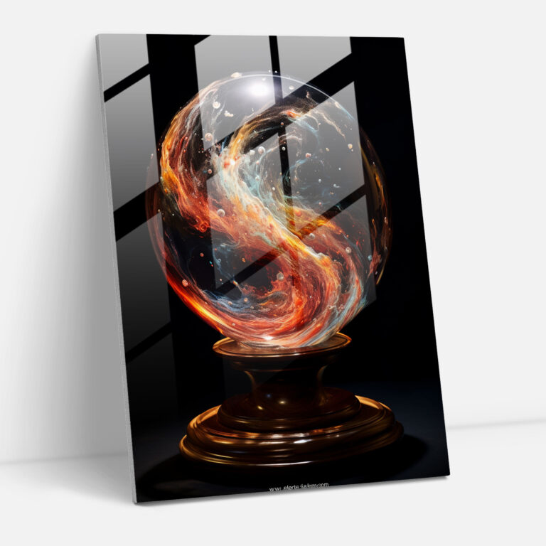 Realistic Glass Sculpture - Celestial Galaxy Glass Wall Art - Realistic Glass Sculpture, Modern Art, Home Decoration, Wall Decoration