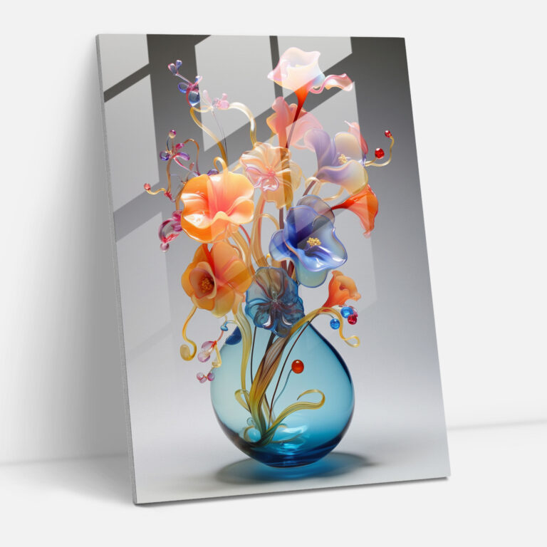 Realistic Glass Sculpture - Flower Glass Wall Art - Realistic Glass Sculpture, Glass Wall Art, Realistic Glass Sculpture, Modern Art