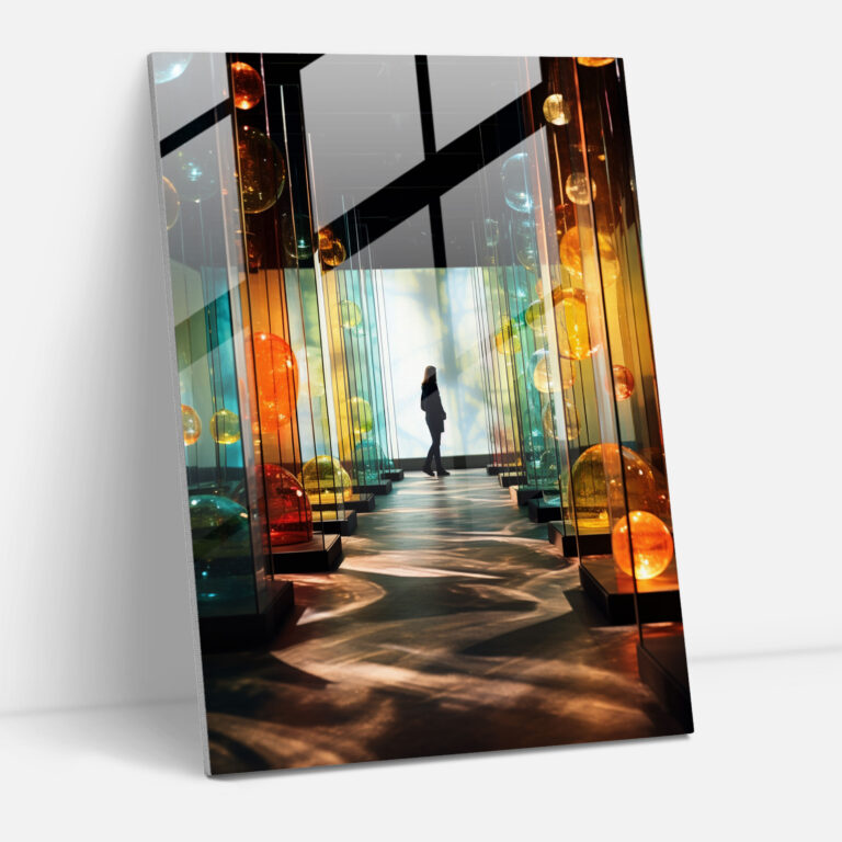 Glass Art Print - Enigmatic Shadows - Realistic Glass Sculpture, Mesmerizing, Home Decoration, Light And Shadow
