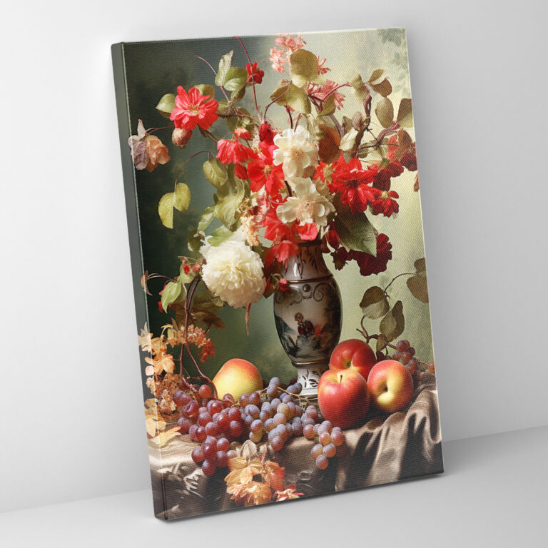 Realistic Glass Sculpture Canvas Print - Realistic Glass Sculpture, Realistic Glass Sculpture, Wall Decoration, Vase Of Flowers