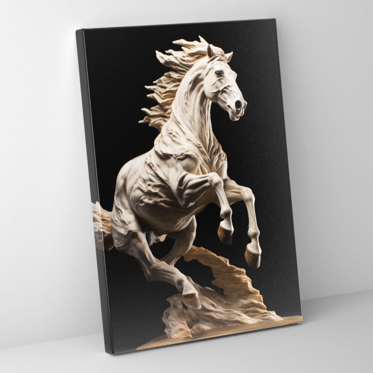 Realistic Glass Sculpture Canvas Print - Realistic Glass Sculpture, Wall Decoration, Majestic Creature, Power