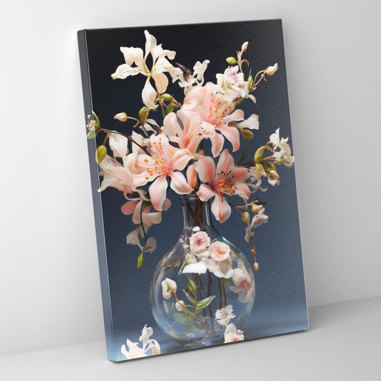 Realistic Glass Sculpture Canvas Print - Realistic Glass Sculpture, Home Decoration, Beauty Of Nature, Canvas Print