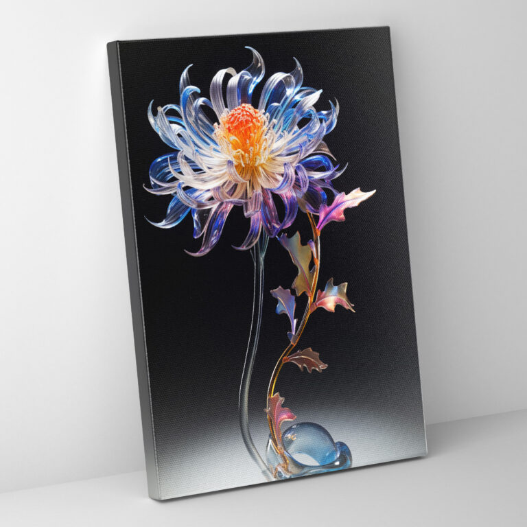 Realistic Glass Sculpture Canvas Print - Realistic Glass Sculpture, Intricate Details, Canvas Print, Wall Art