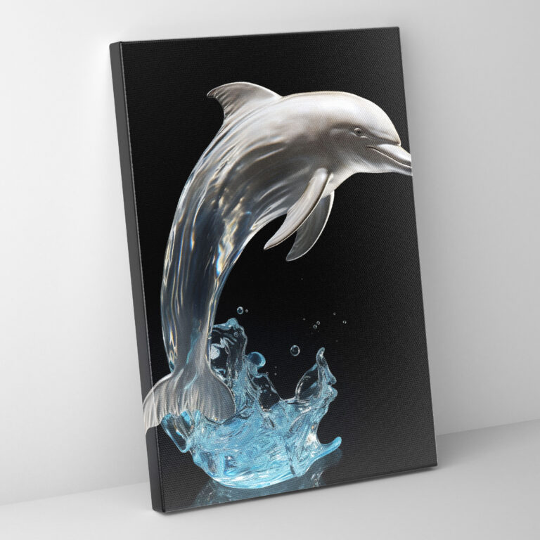 Realistic Glass Sculpture Wall Decoration - Realistic Glass Sculpture, Realistic Glass Sculpture, Canvas Wall Art, Crystal-Clear Waters
