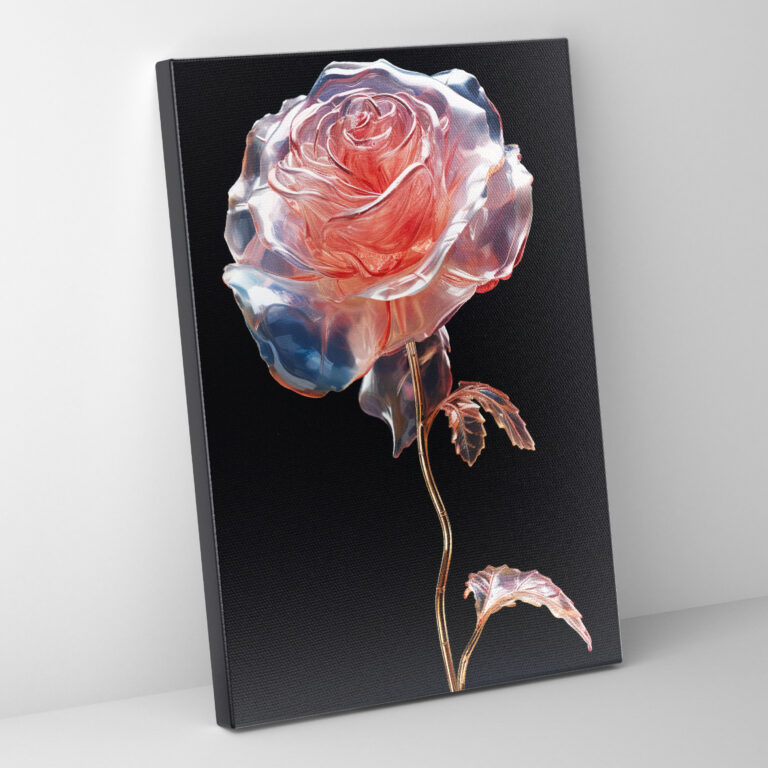 Realistic Glass Sculpture Wall Art - Realistic Glass Sculpture, Wall Decoration, Rose Sculpture, Home Decoration
