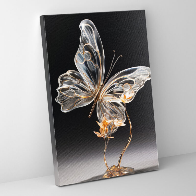 Realistic Glass Sculpture Canvas Art - Realistic Glass Sculpture, Grace And Beauty, Wall Decoration, Home Decoration