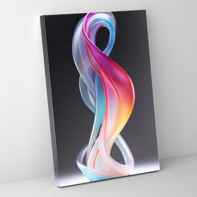 Contemporary Abstract Glass Sculpture Wall Art - Realistic Glass Sculpture, Canvas, Home Decoration, Contemporary Glass Sculpture