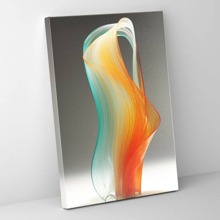 Contemporary Abstract Glass Sculpture Wall Decor - Realistic Glass Sculpture, Realistic Glass Sculpture, Warm And Cool Tones, Abstract Sculpture