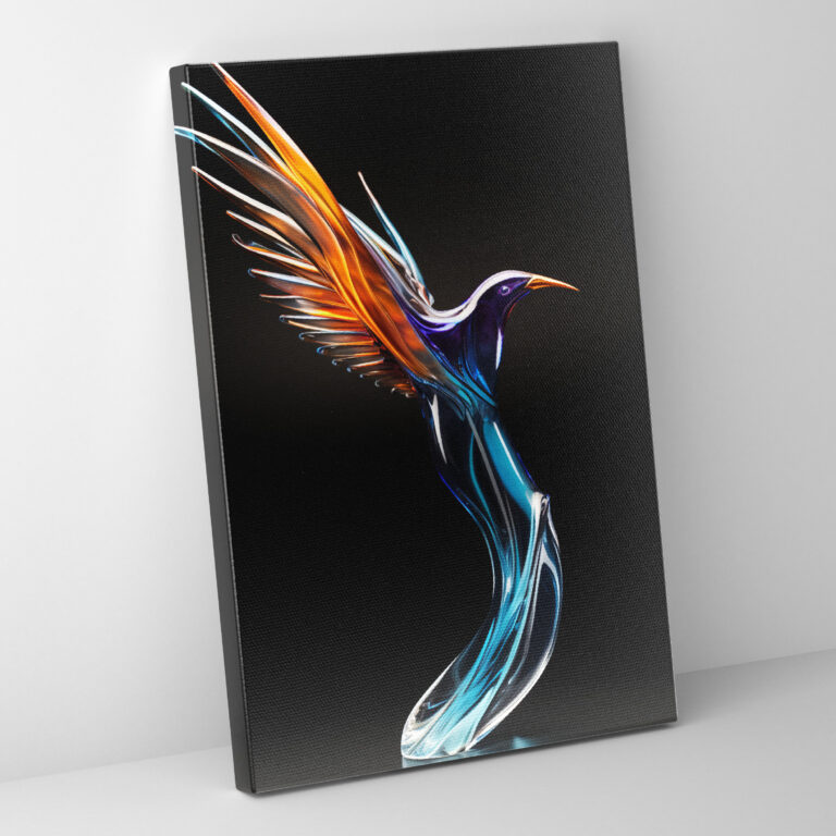 Realistic Glass Sculpture Canvas Wall Art - Realistic Glass Sculpture, Realistic Glass Sculpture, Grace, Wall Art