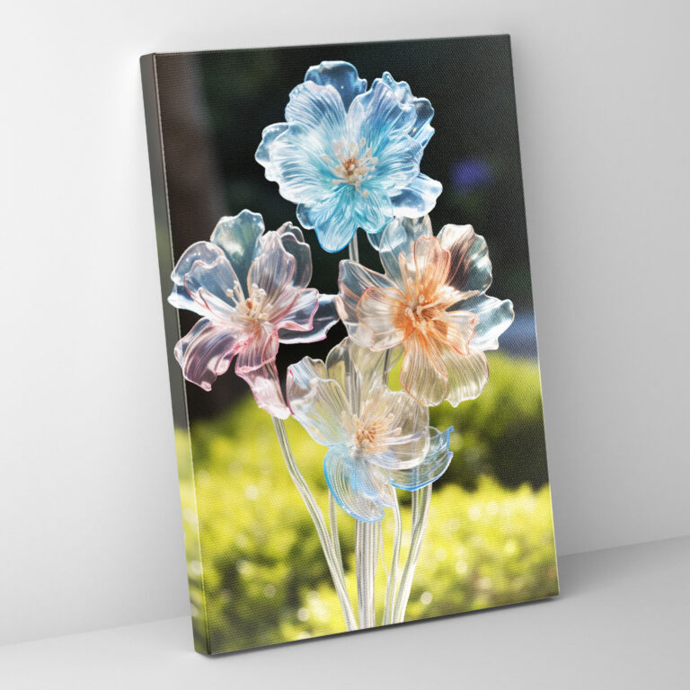 Realistic Glass Sculpture Canvas Print - Realistic Glass Sculpture, Home Decoration, Realistic Glass Sculpture, Canvas Wall Art