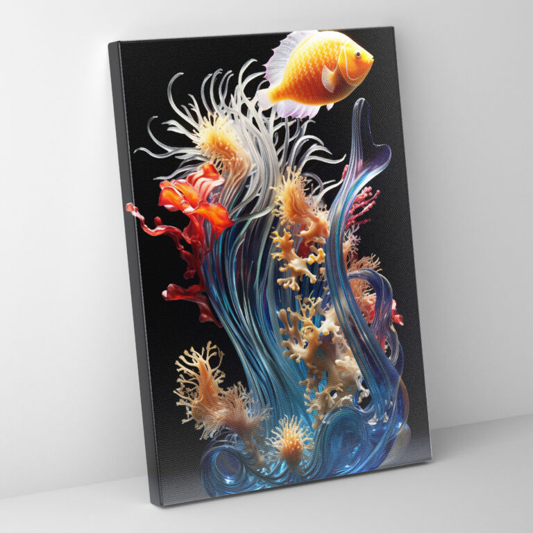 Realistic Glass Sculpture Canvas Wall Art - Realistic Glass Sculpture, Realistic Glass Sculpture, Canvas, Home Decoration